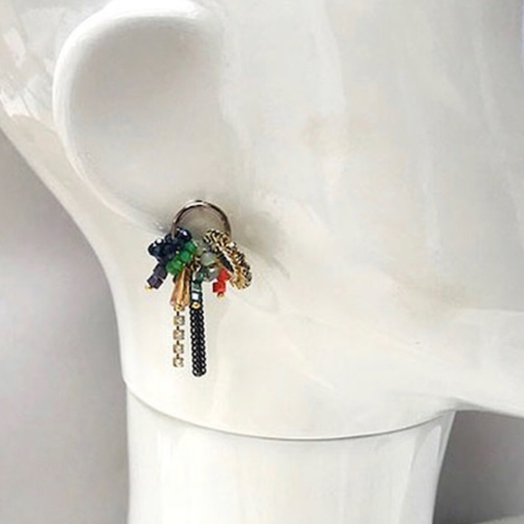 Petite Designer Semi, Crystal & Beaded Earring,NWT-Boutique - Picture 2 of 5